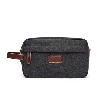 BEARKY Factory Wholesale Luxury Large Waterproof Toiletry Bag Canvas Travel Dopp Kit